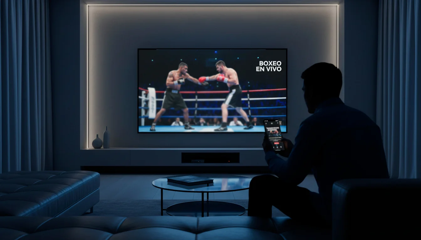 Apuestas de boxeo en vivo durante combate en streaming